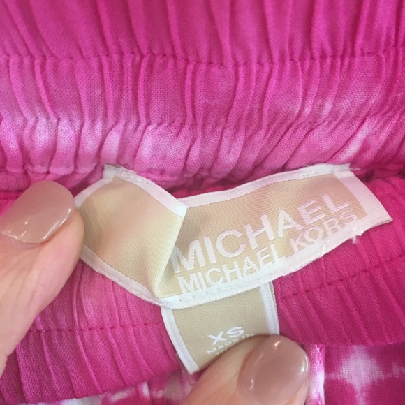 Michael Kors Women's Pink and White Tie Dye Pool Side Maxi Skirt - Picture 5 of 8